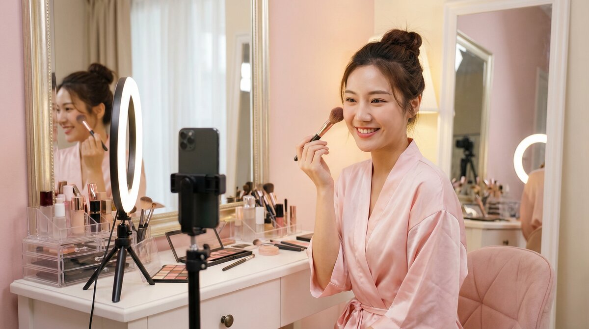 国产自拍美妆视频教程